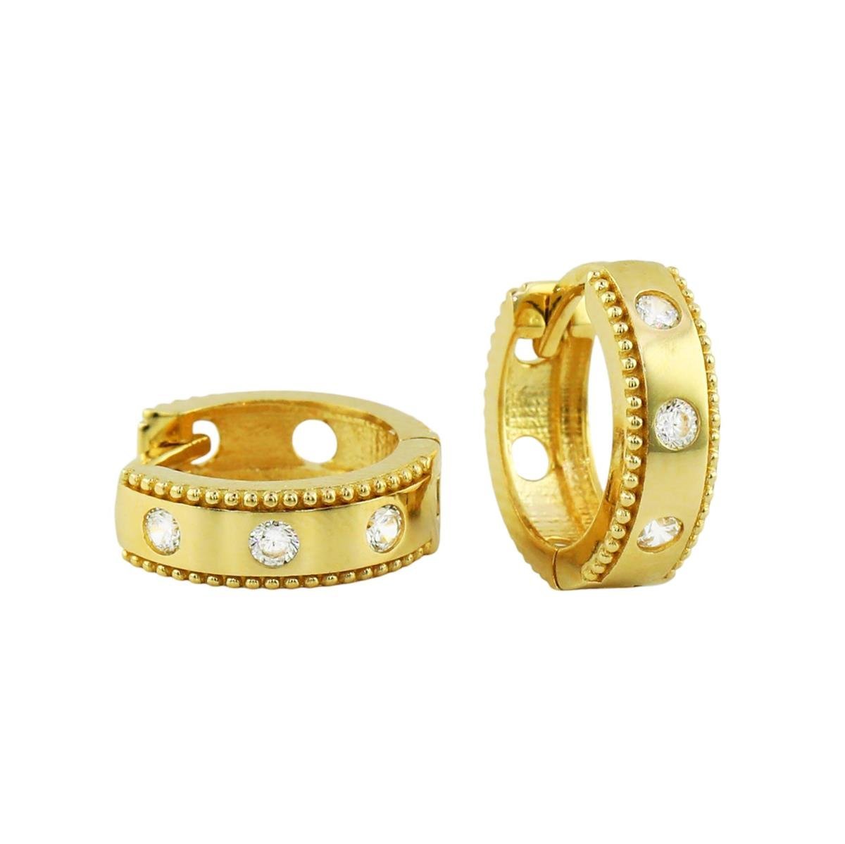 14 Ayar Altın Tasarım Küpe  -  0197945