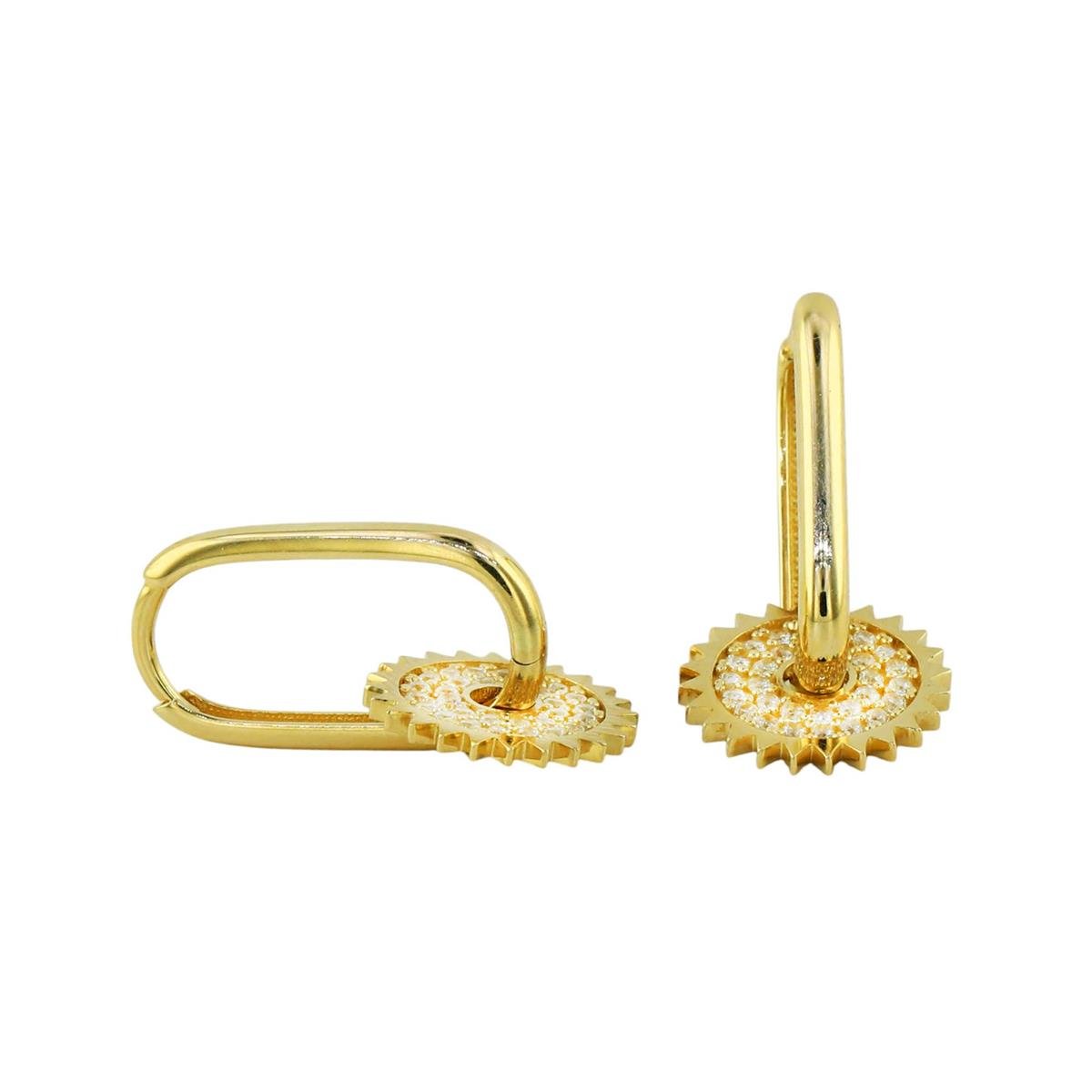 14 Ayar Altın Tasarım Küpe  -  0197955