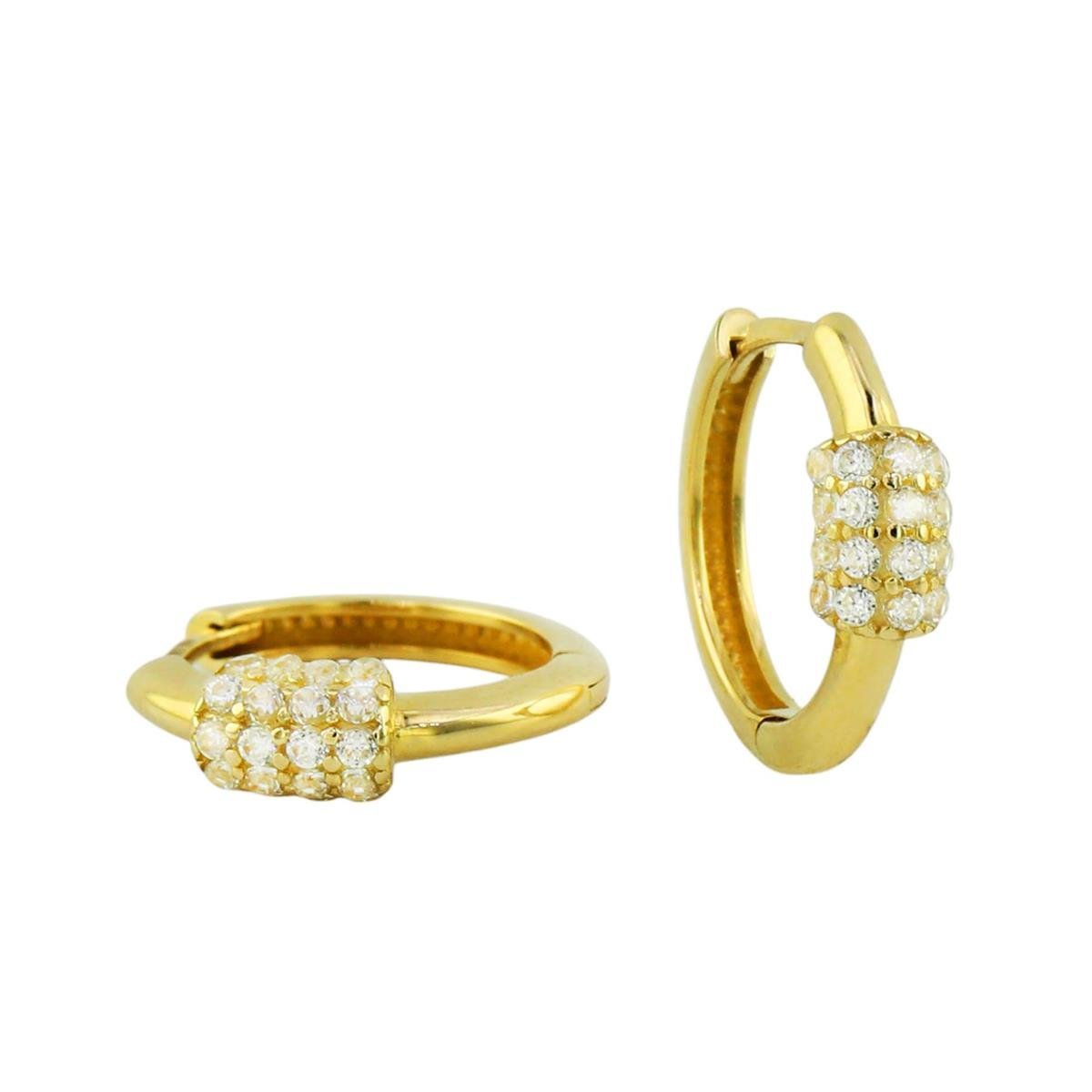 14 Ayar Altın Tasarım Küpe  -  0197956