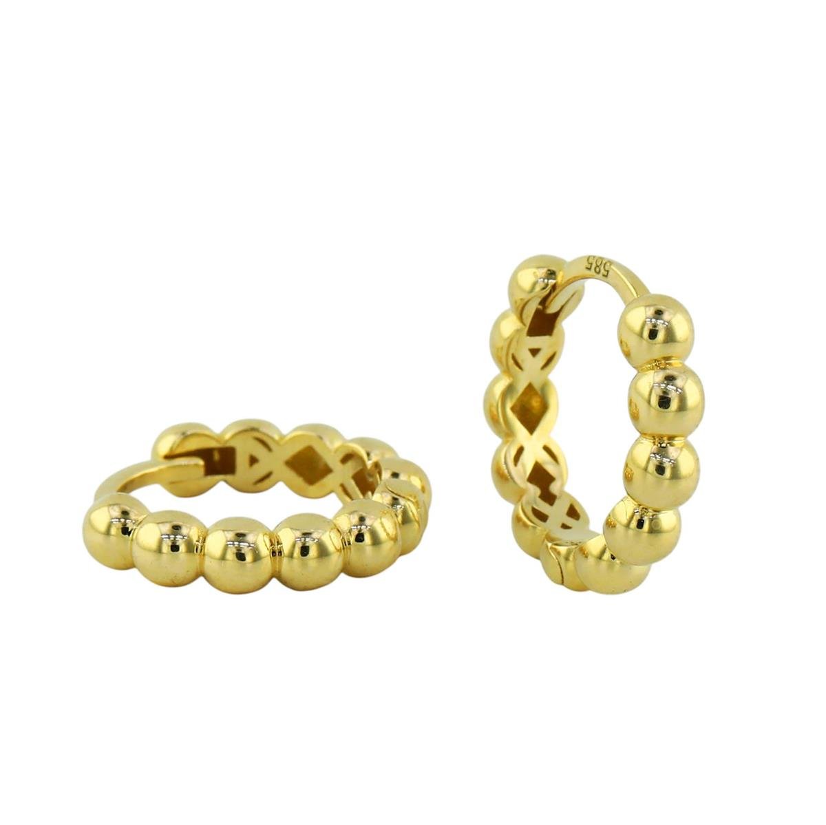 14 Ayar Altın Tasarım Küpe  -  0197962