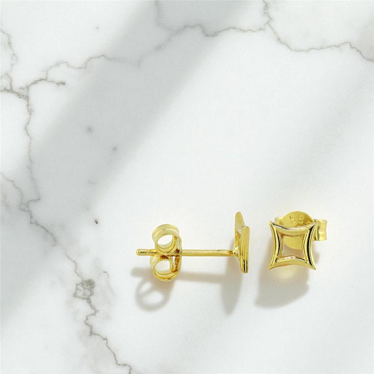 14 Ayar Altın Tasarım Küpe  -  0197978