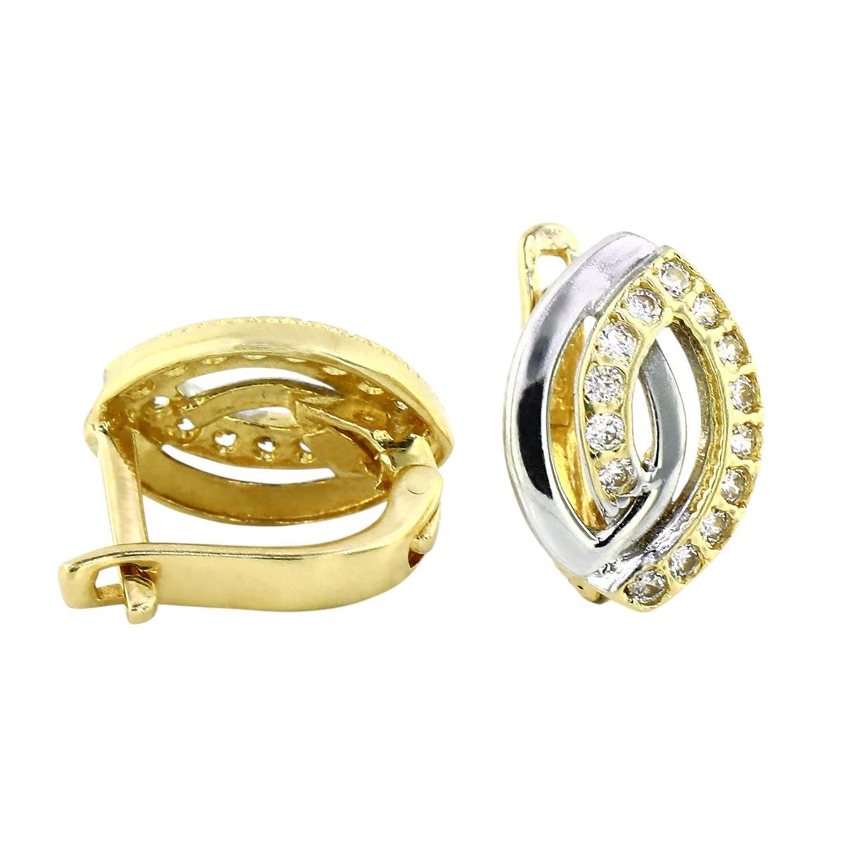 14 Ayar Altın Tasarım Küpe  -  0199093