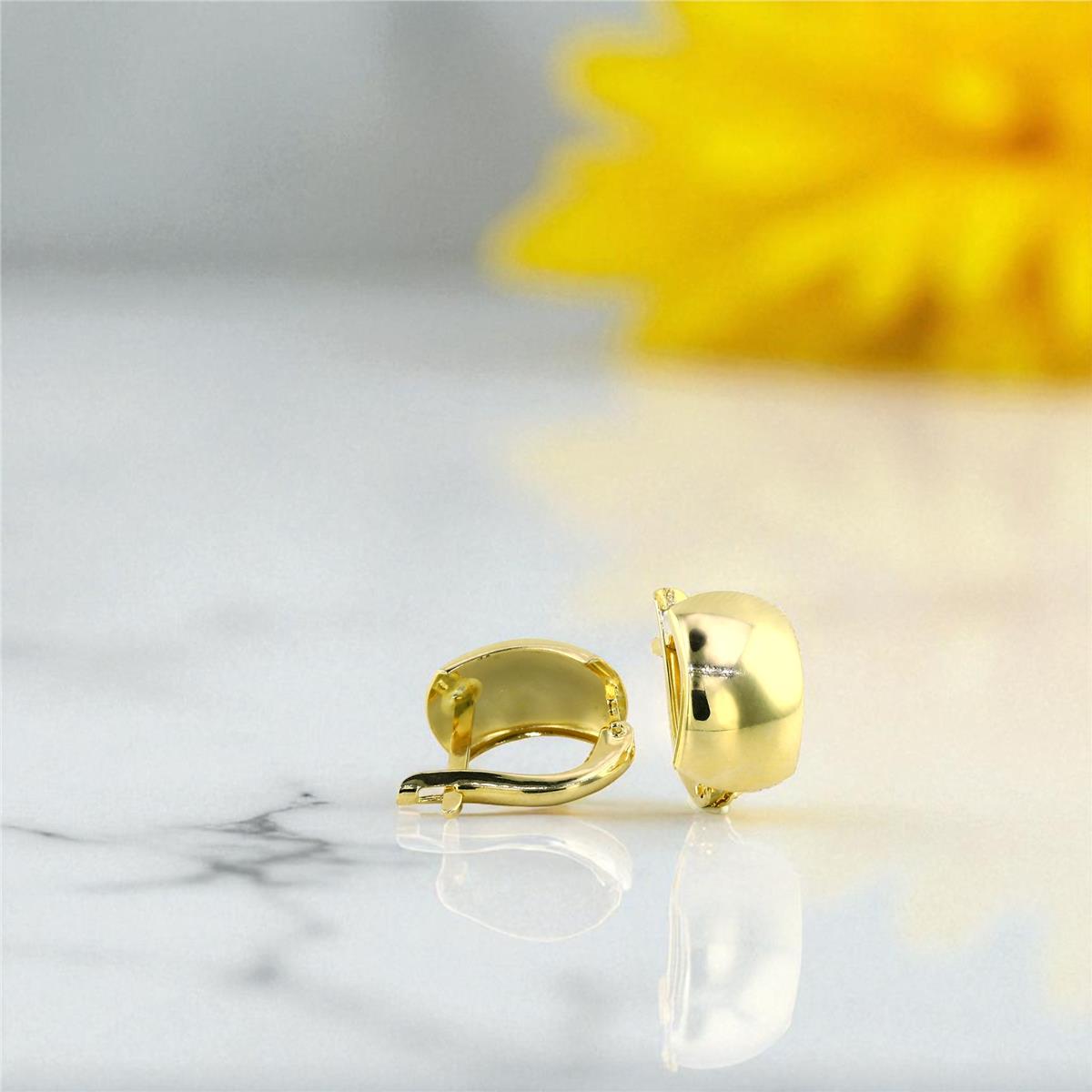 14 Ayar Altın Tasarım Küpe  -  0199097