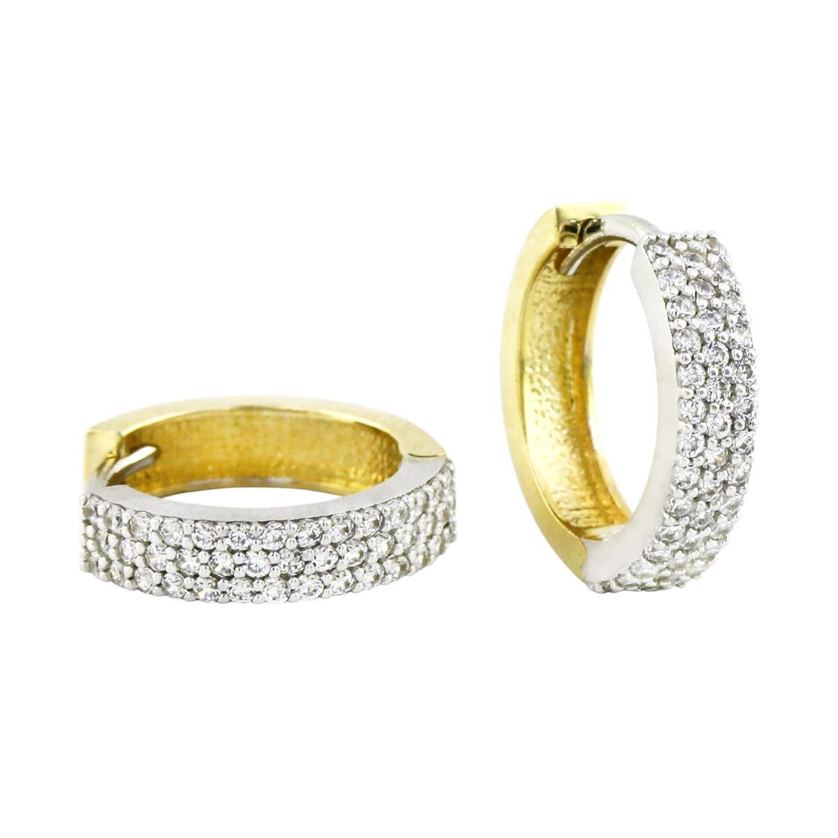 14 Ayar Altın Tasarım Küpe  -  0199100