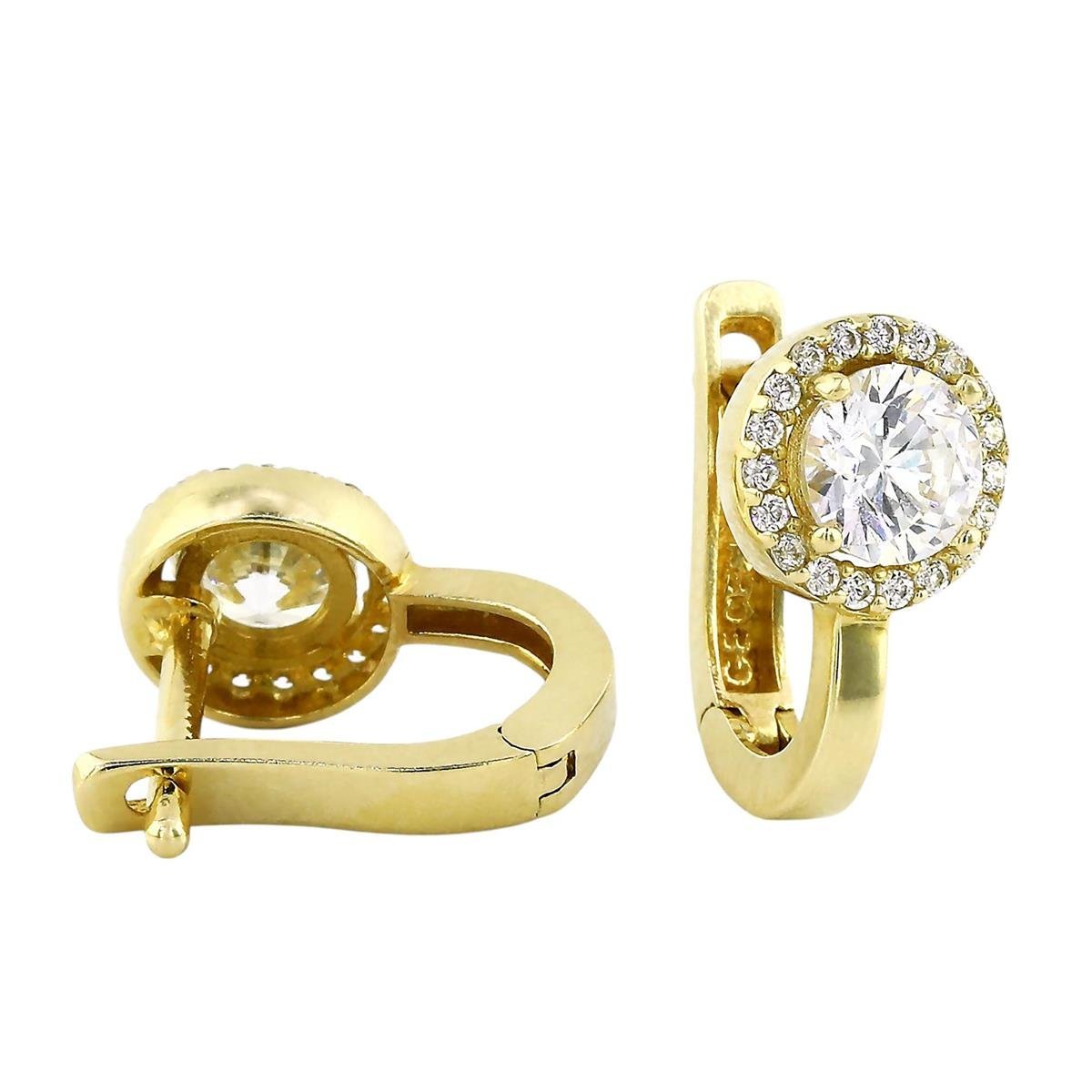 14 Ayar Altın Tasarım Küpe  -  0199101