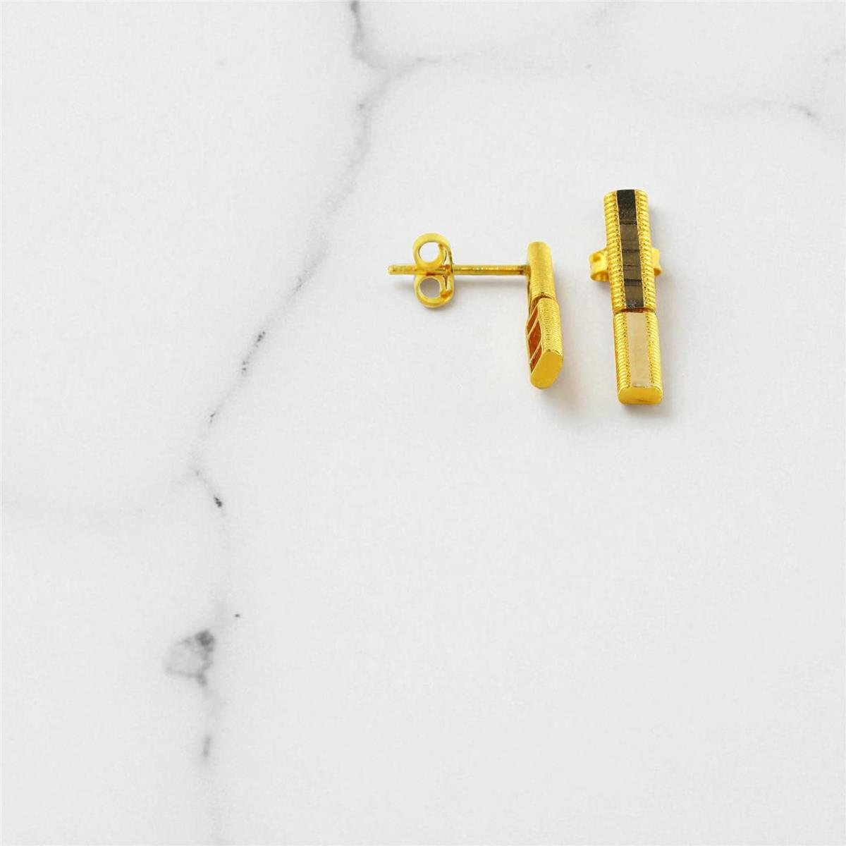 14 Ayar Altın Tasarım Küpe  -  0199207