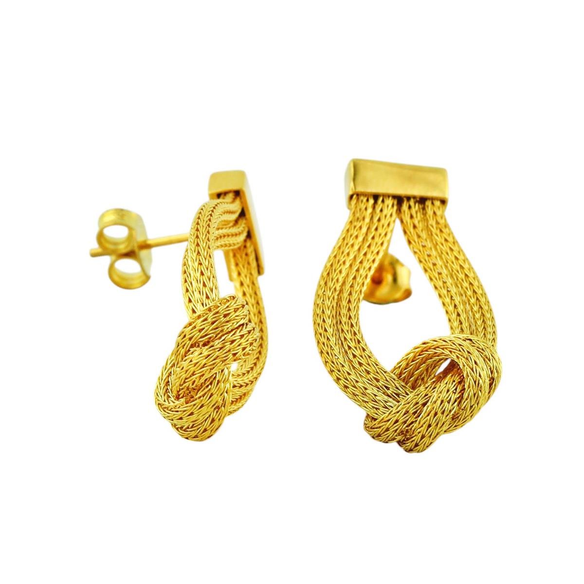 14 Ayar Altın Tasarım Küpe  -  0199509