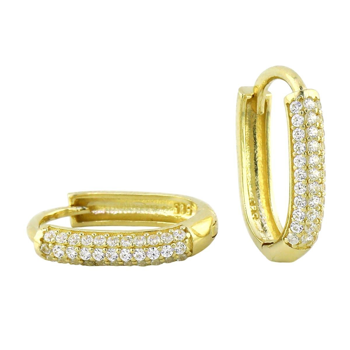 14 Ayar Altın Tasarım Küpe  -  0201089