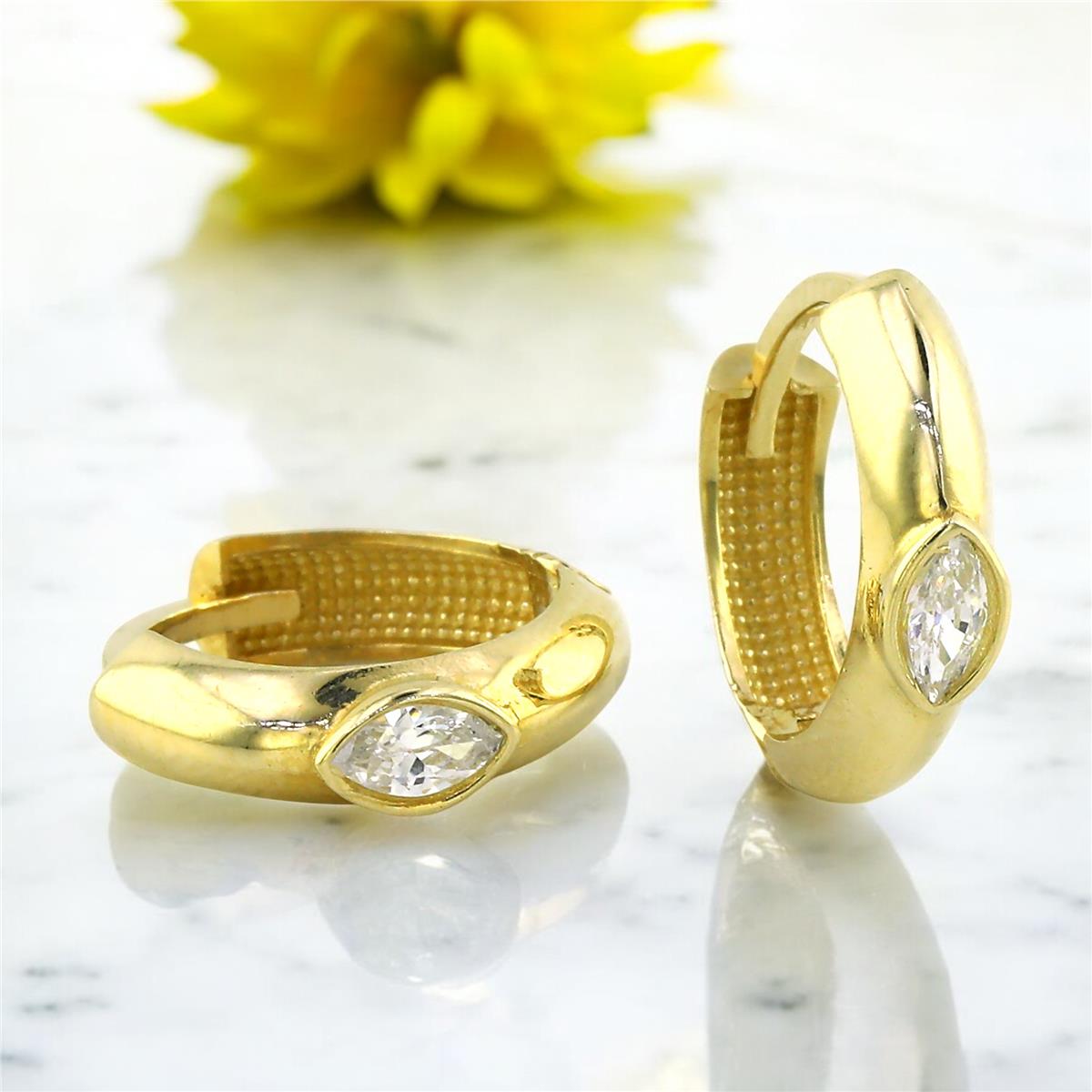 14 Ayar Altın Tasarım Küpe  -  0201117