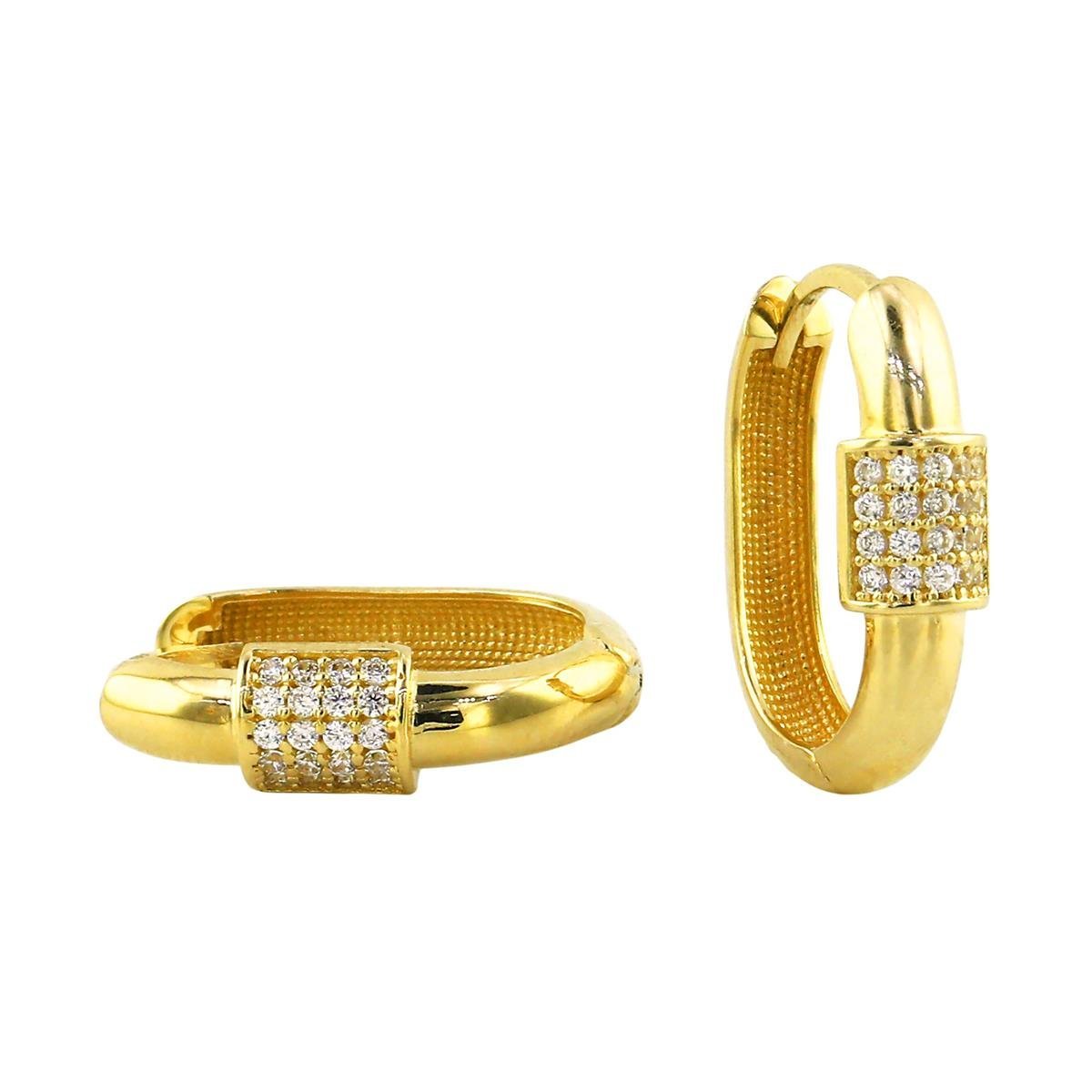 14 Ayar Altın Tasarım Küpe  -  0201122