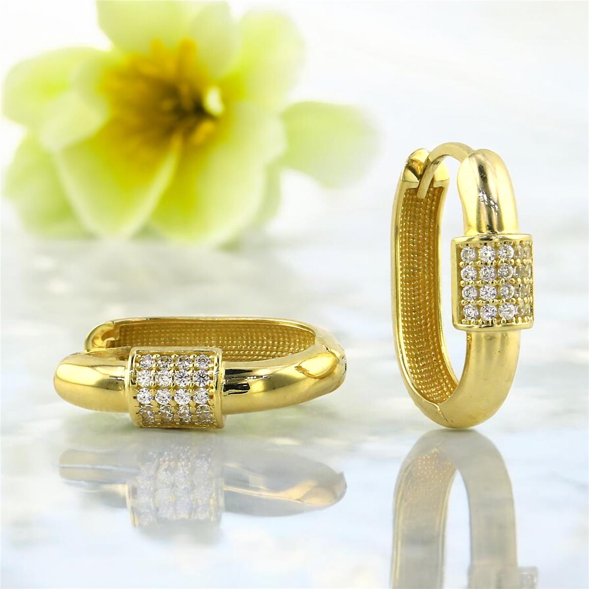 14 Ayar Altın Tasarım Küpe  -  0201122