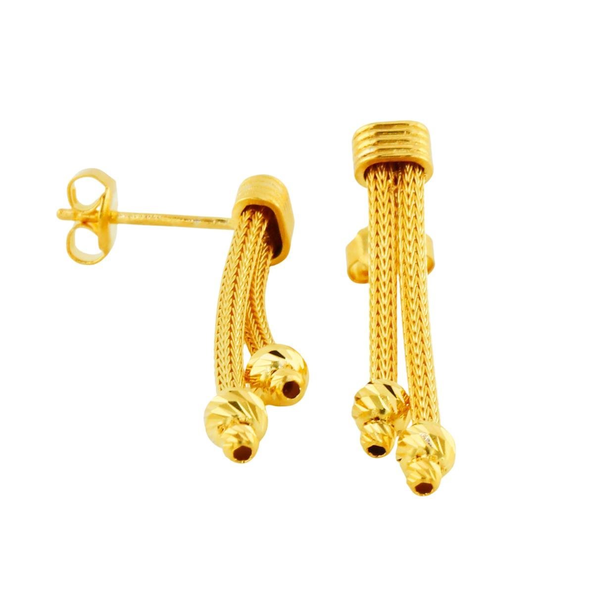 14 Ayar Altın Tasarım Küpe  -  0202403