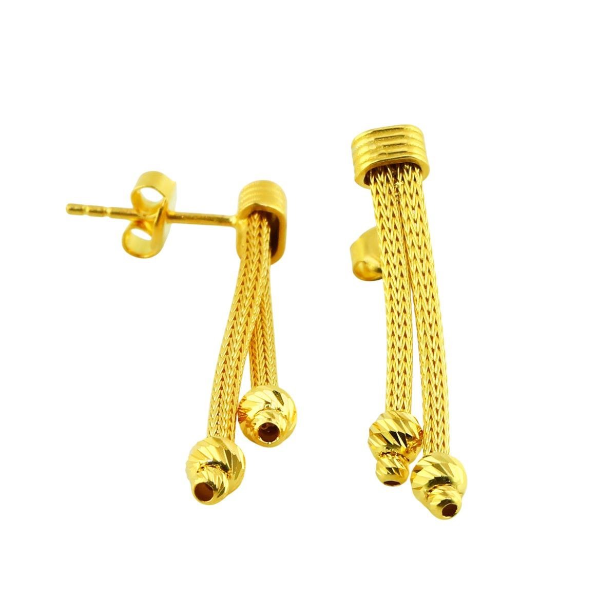 14 Ayar Altın Tasarım Küpe  -  0202409