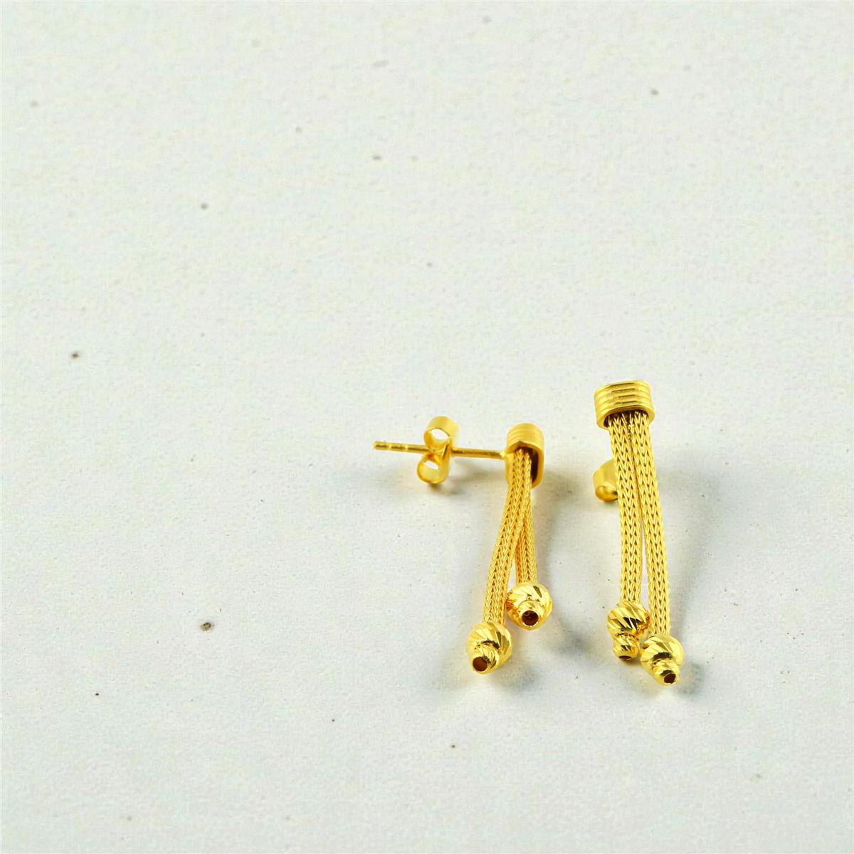 14 Ayar Altın Tasarım Küpe  -  0202409