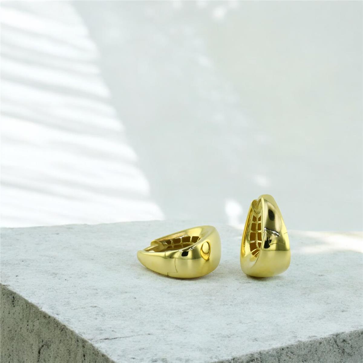 14 Ayar Altın Tasarım Küpe  -  0202583