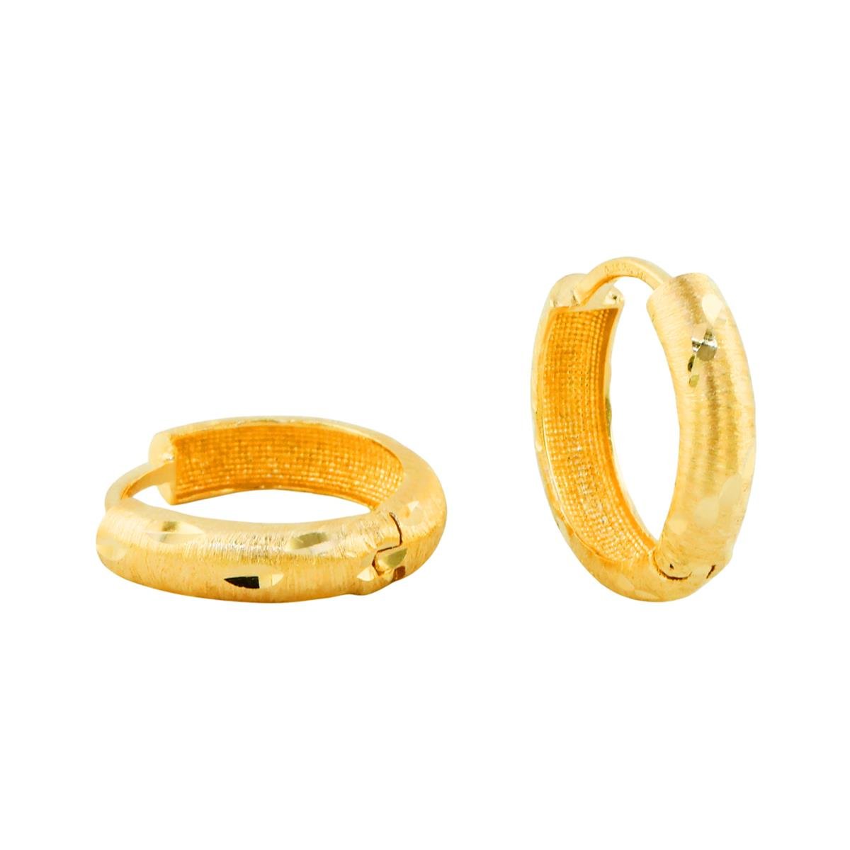 14 Ayar Altın Tasarım Küpe  -  0202588