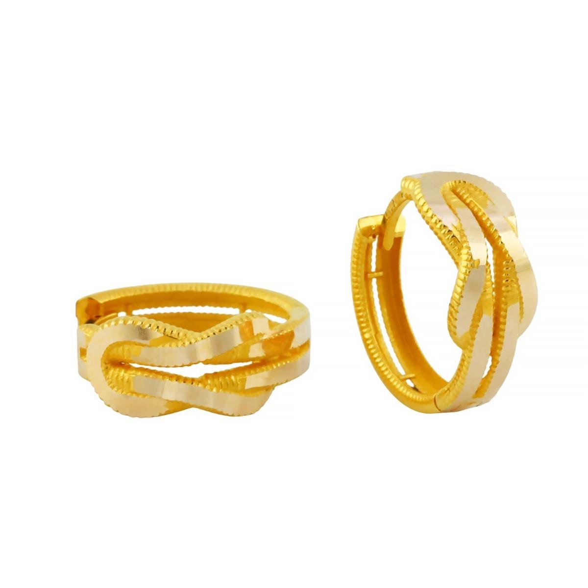 14 Ayar Altın Tasarım Küpe  -  0202688