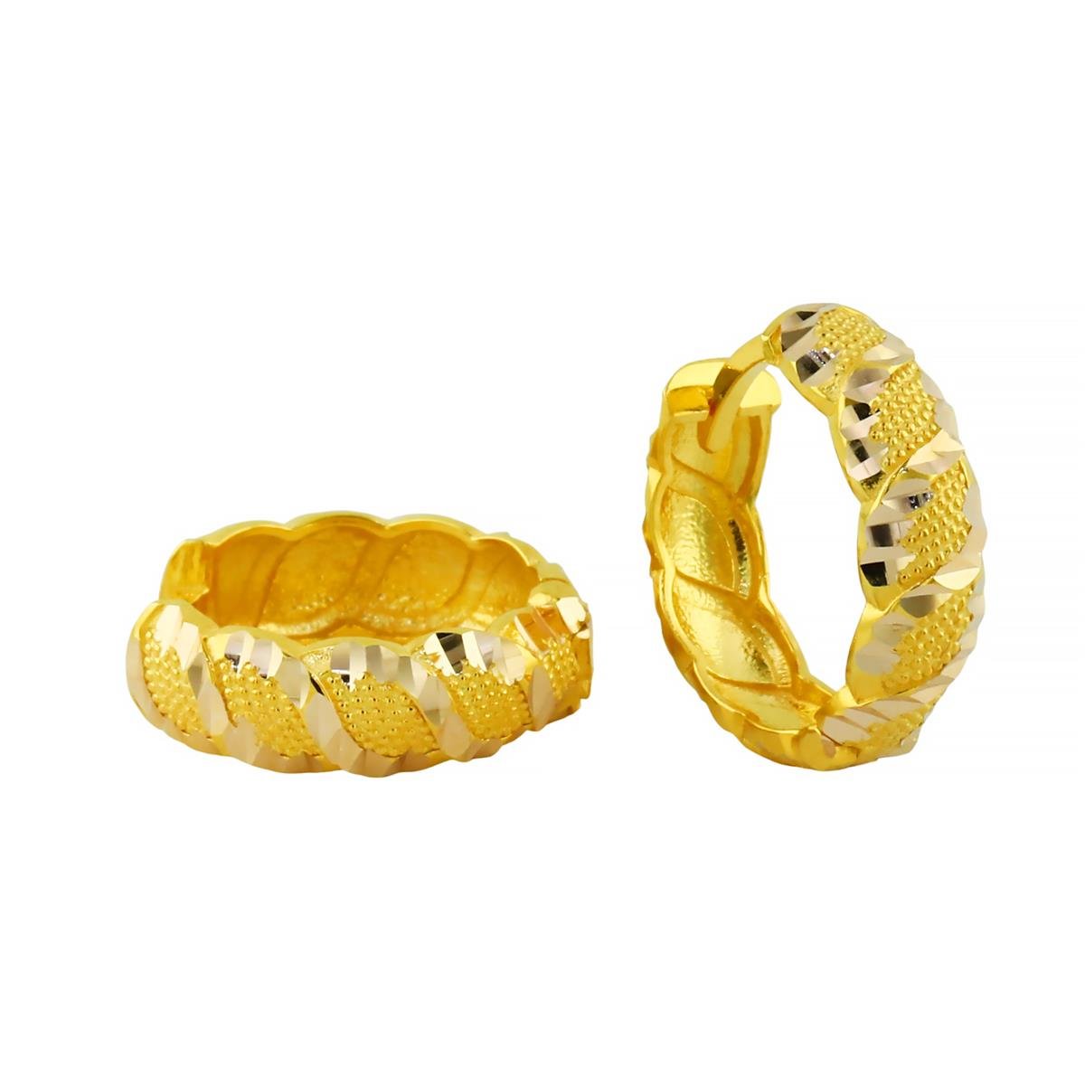 14 Ayar Altın Tasarım Küpe  -  0202690