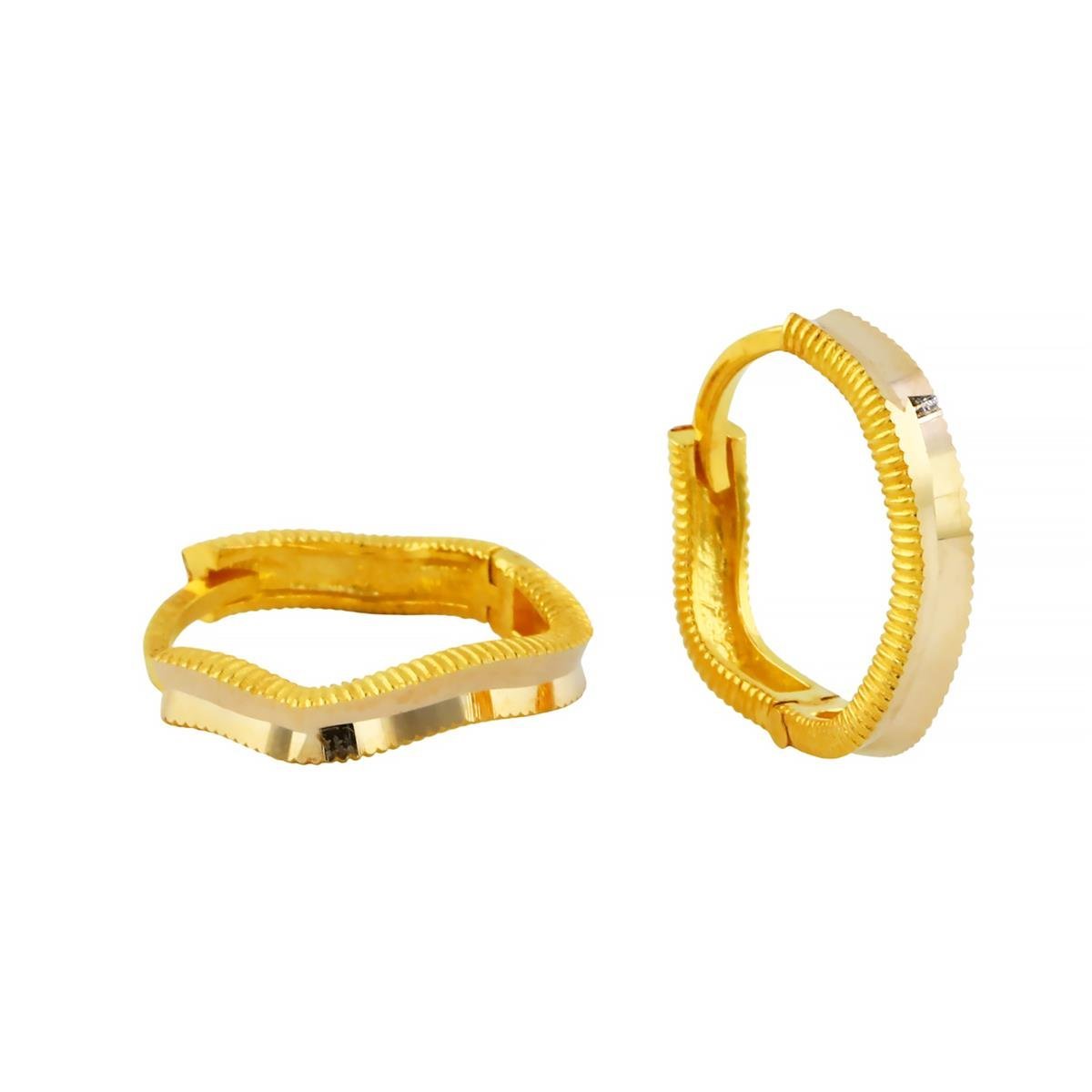 14 Ayar Altın Tasarım Küpe  -  0202691