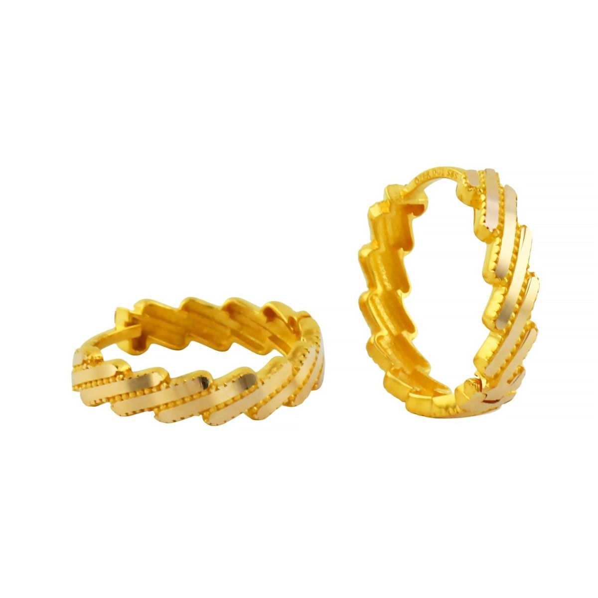 14 Ayar Altın Tasarım Küpe  -  0202706