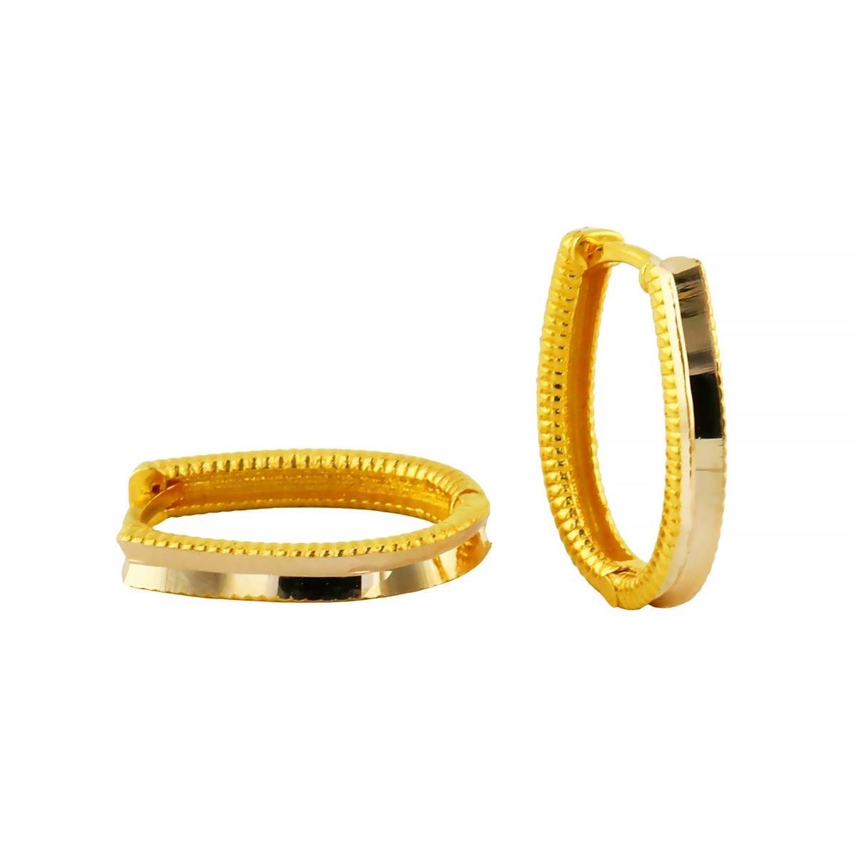 14 Ayar Altın Tasarım Küpe  -  0202710