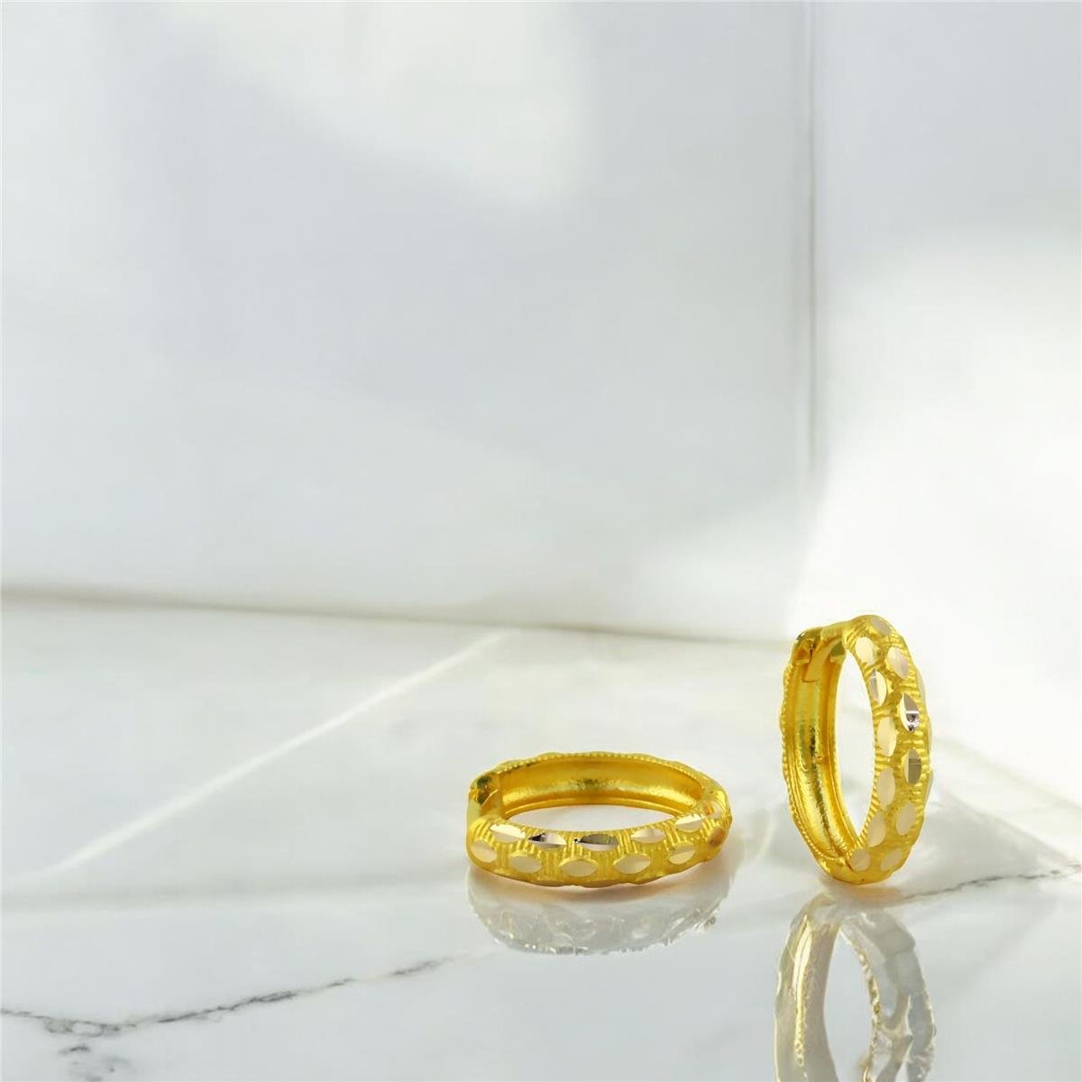 14 Ayar Altın Tasarım Küpe  -  0202712