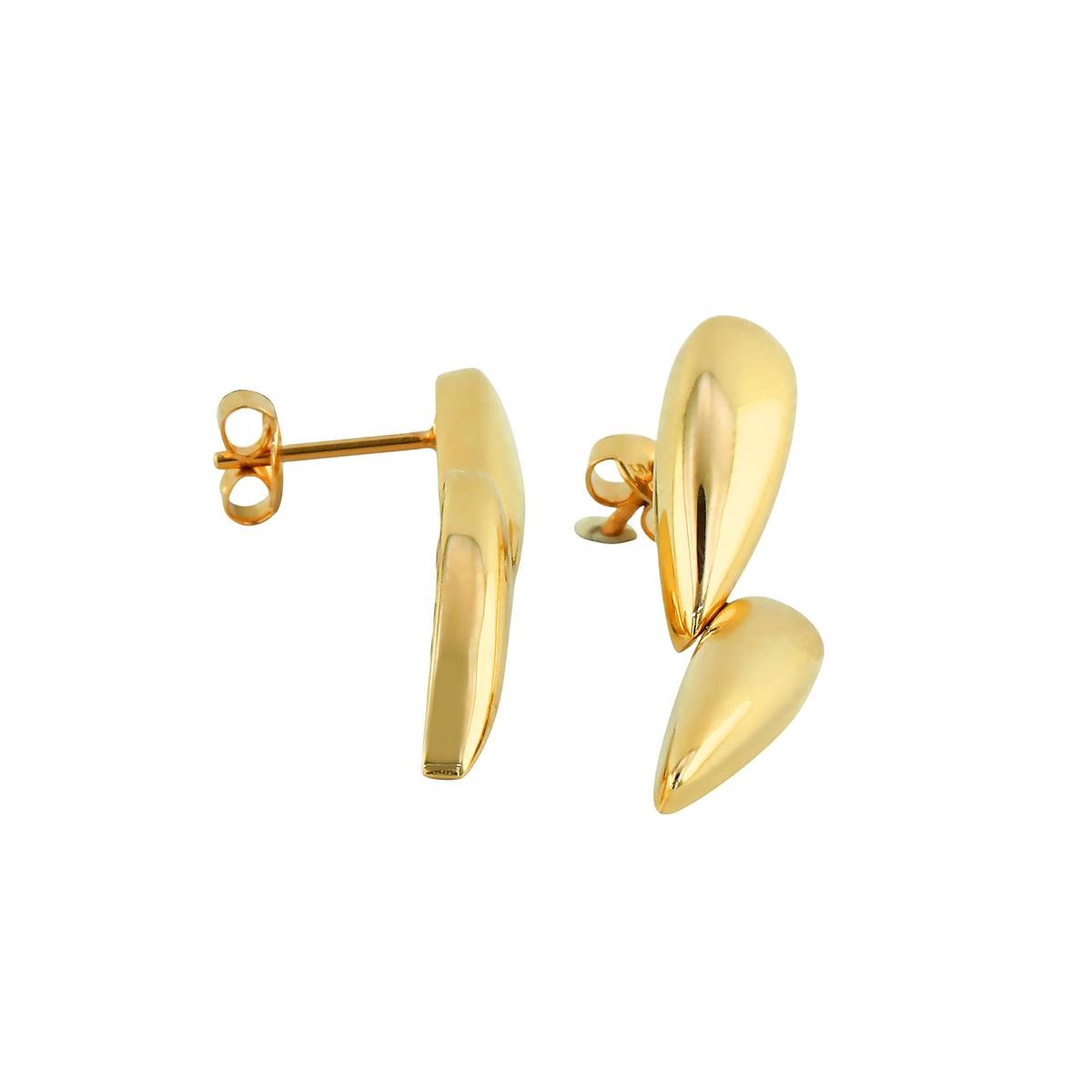 14 Ayar Altın Tasarım Küpe  -  0203375