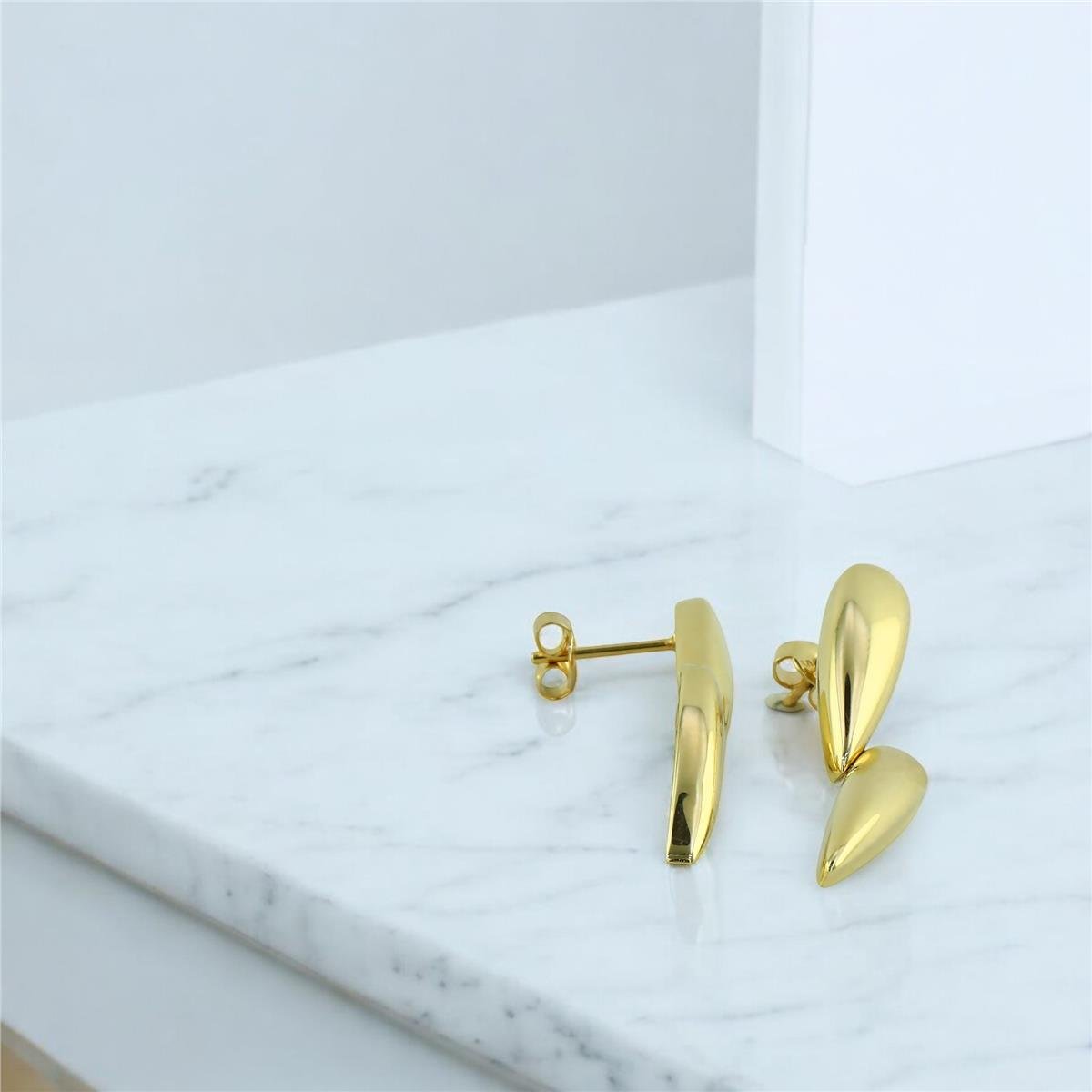 14 Ayar Altın Tasarım Küpe  -  0203375