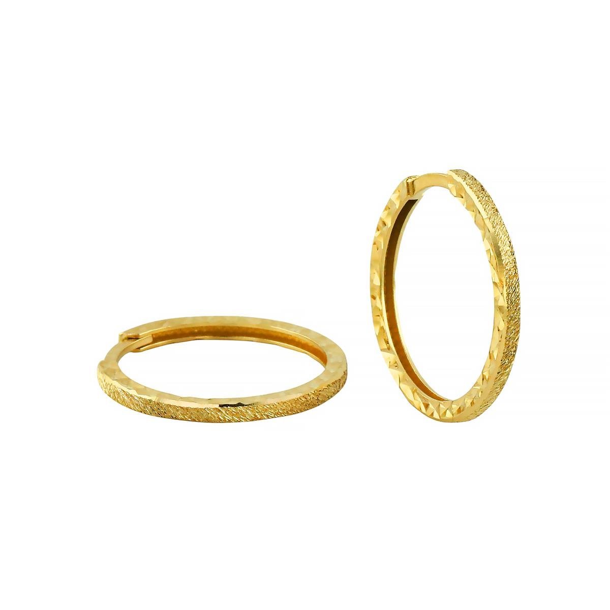 14 Ayar Altın Tasarım Küpe  -  0203729