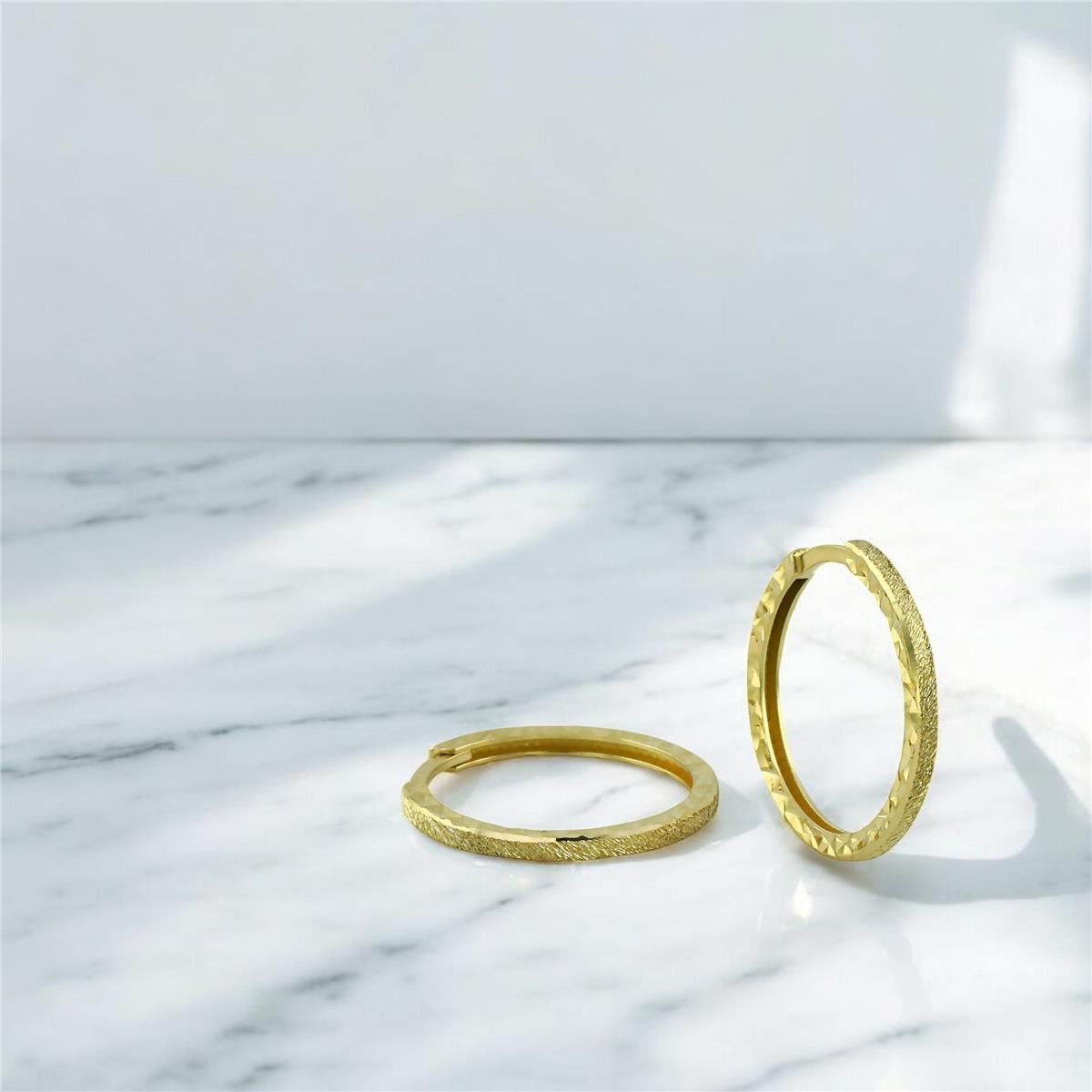 14 Ayar Altın Tasarım Küpe  -  0203729