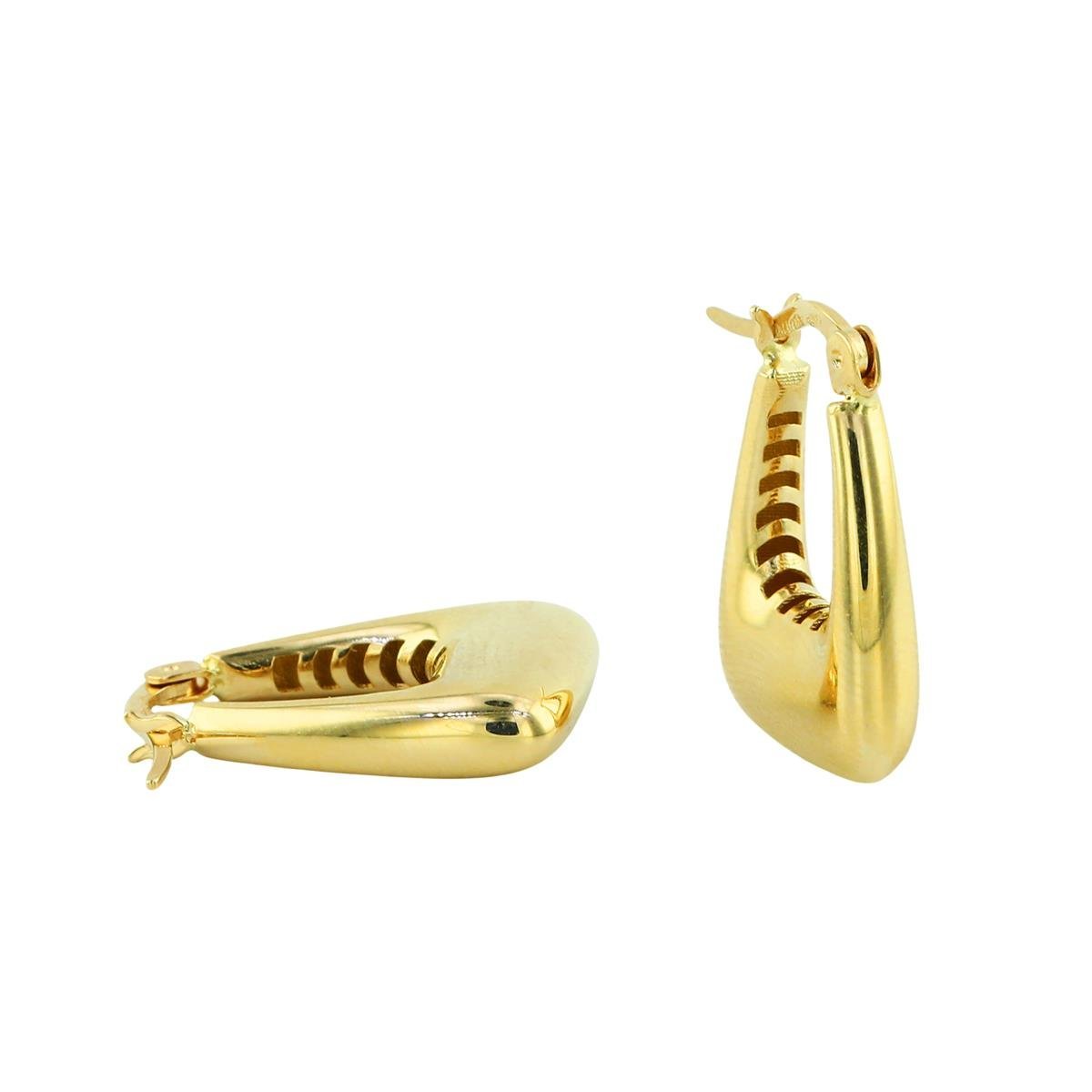 14 Ayar Altın Tasarım Küpe  -  0204338