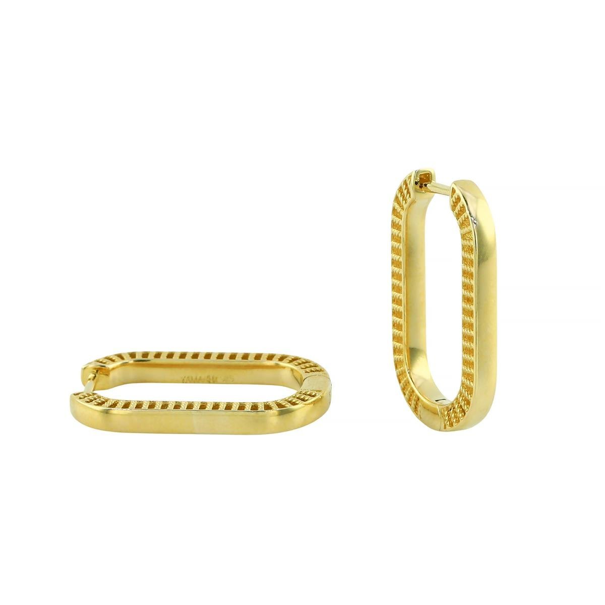 14 Ayar Altın Tasarım Küpe  -  0204339