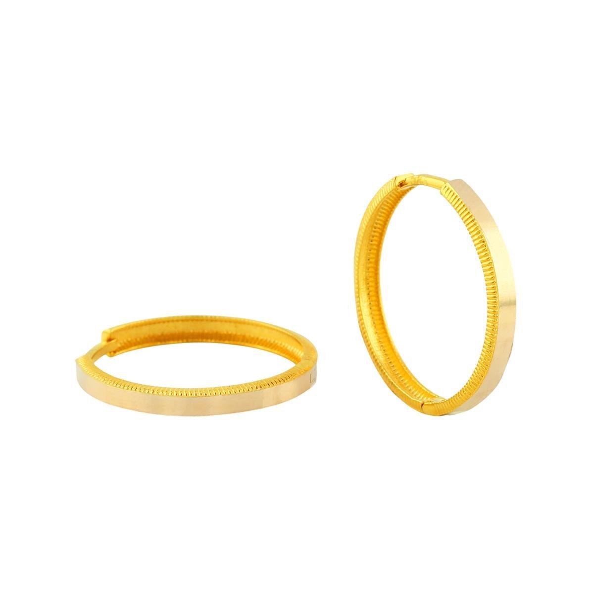 14 Ayar Altın Tasarım Küpe  -  0204361