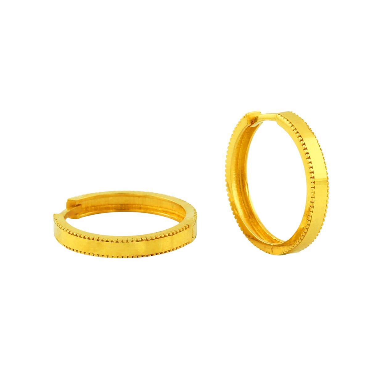 14 Ayar Altın Tasarım Küpe  -  0204363