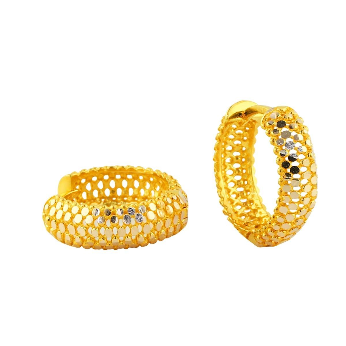 14 Ayar Altın Tasarım Küpe  -  0204364