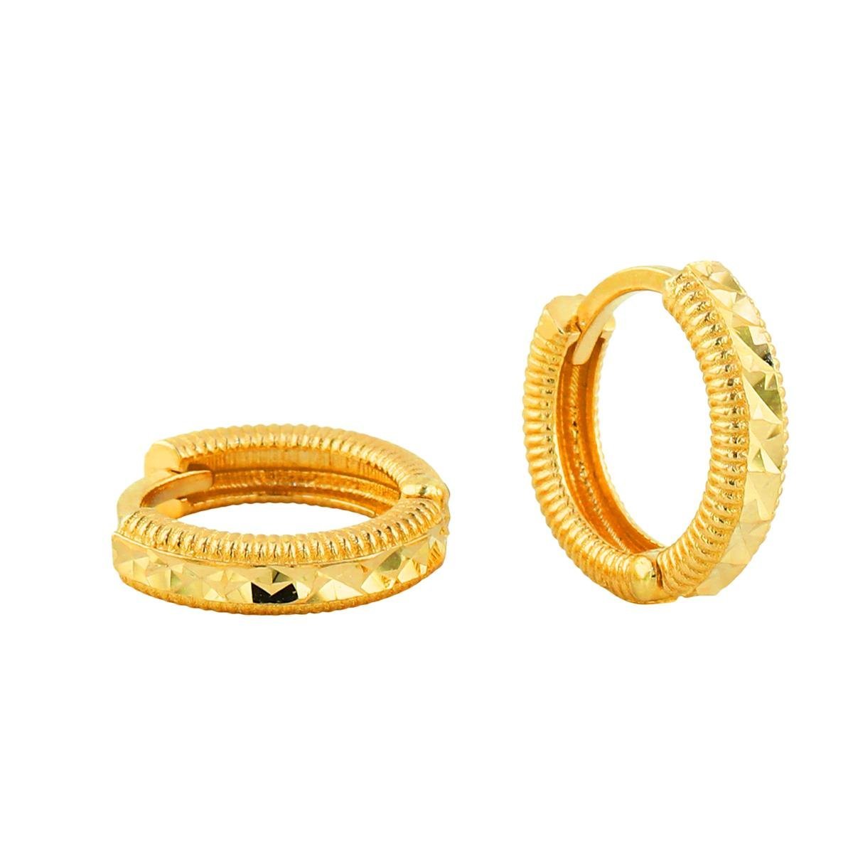 14 Ayar Altın Tasarım Küpe  -  0204368