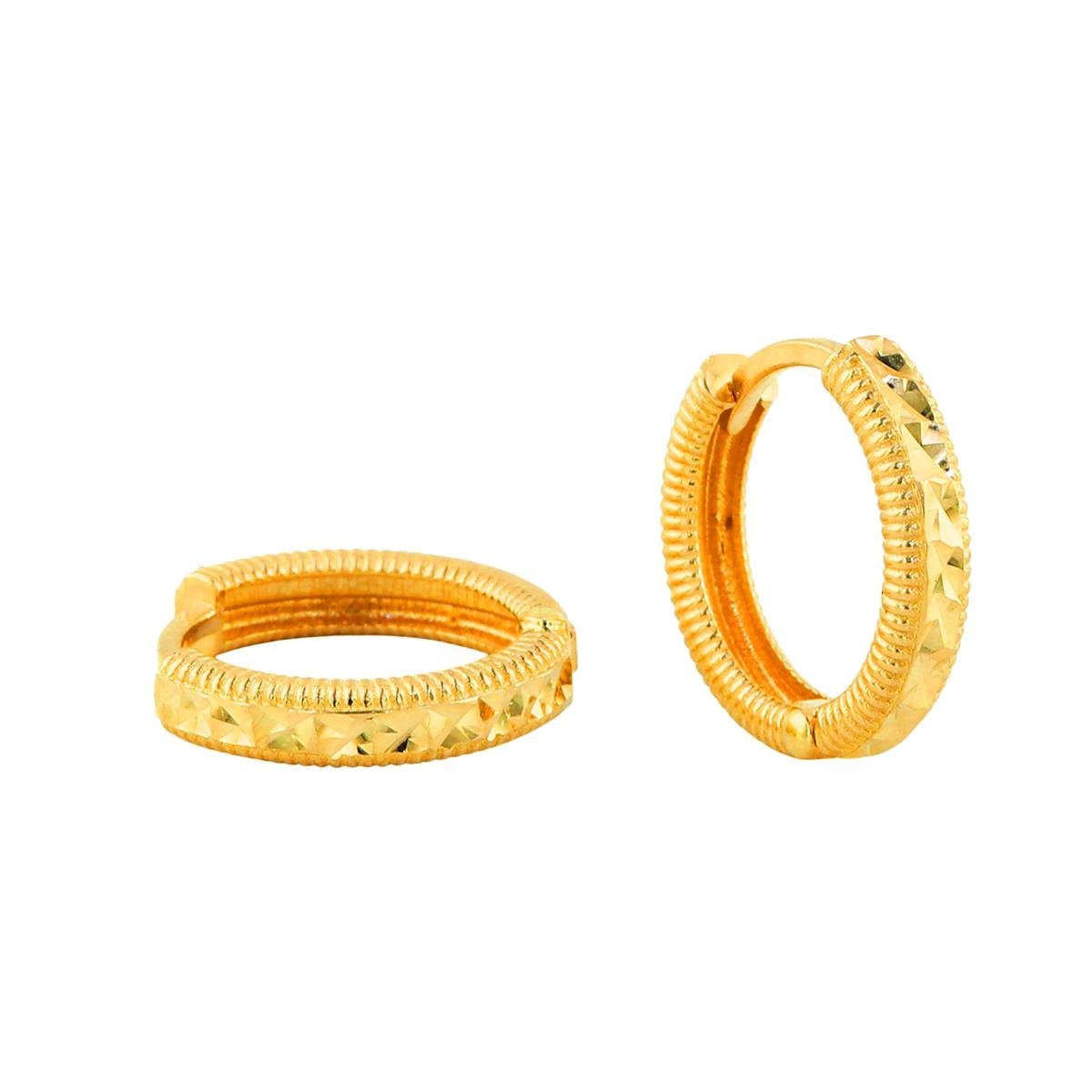 14 Ayar Altın Tasarım Küpe  -  0204369