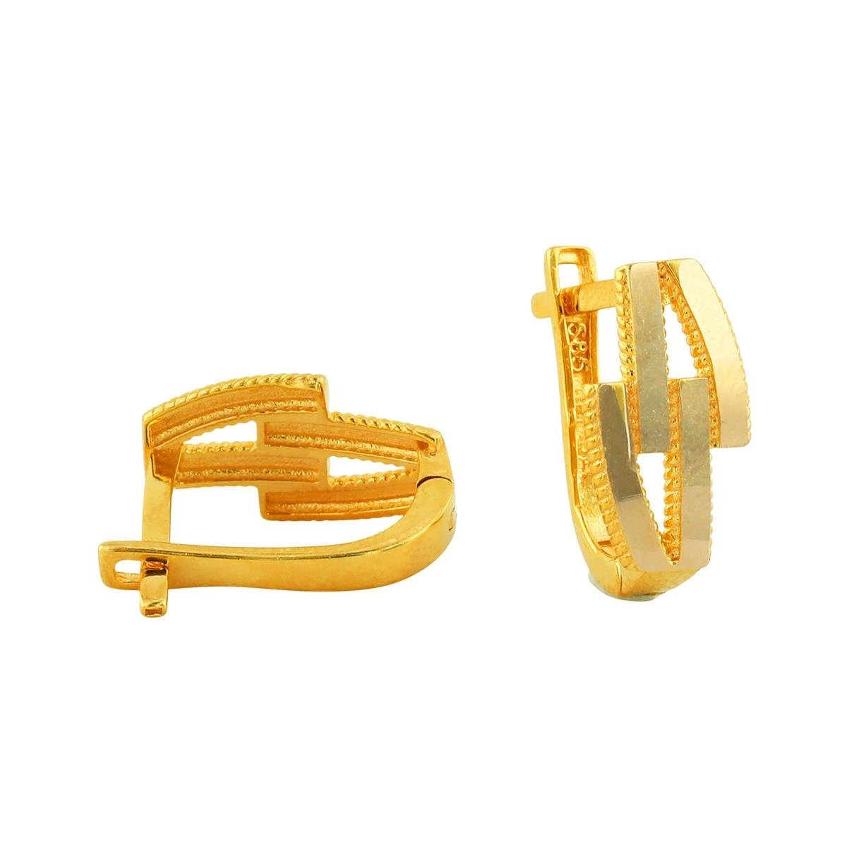 14 Ayar Altın Tasarım Küpe  -  0204371