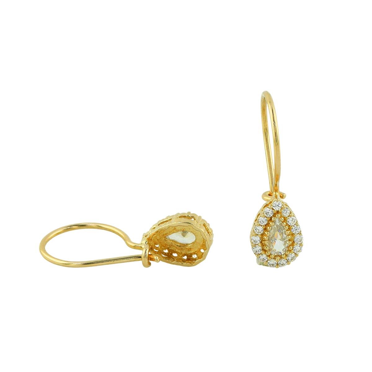 14 Ayar Altın Tasarım Küpe  -  0204376