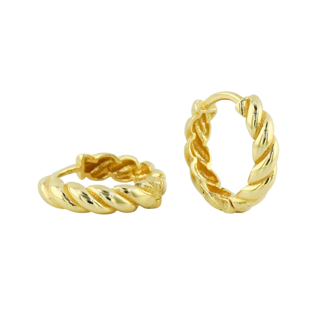 14 Ayar Altın Tasarım Küpe  -  0205116