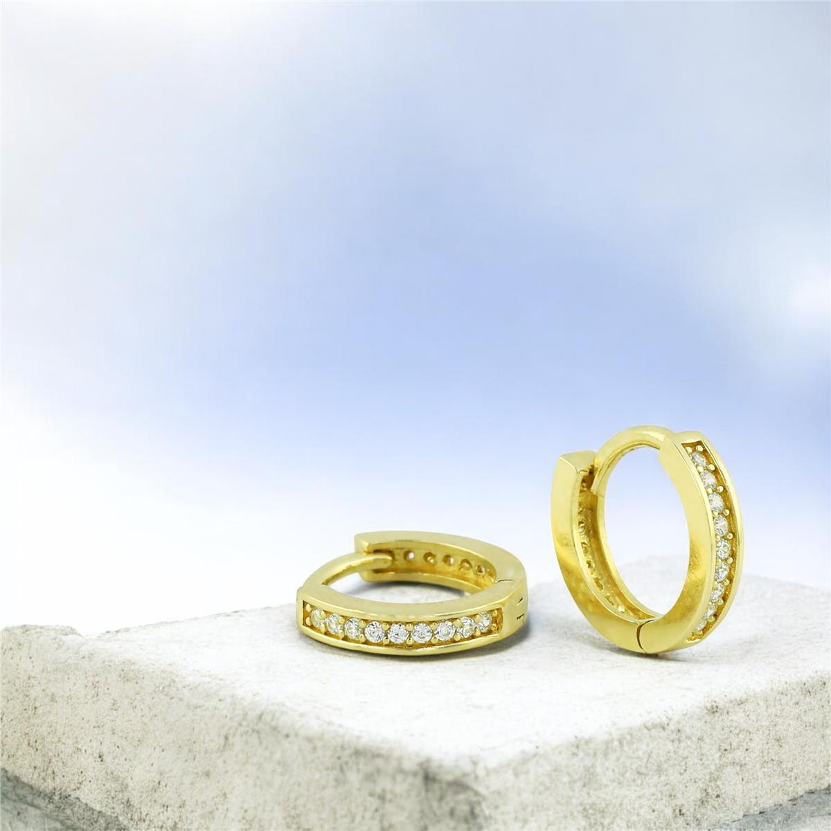 14 Ayar Altın Tasarım Küpe  -  0205119