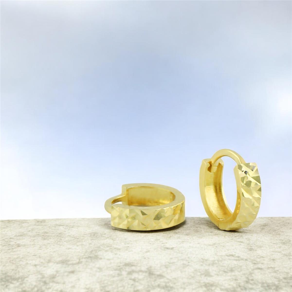 14 Ayar Altın Tasarım Küpe  -  0205120