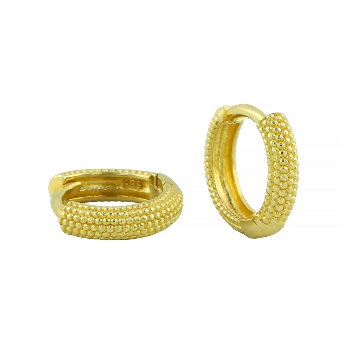 14 Ayar Altın Tasarım Küpe  -  0205123