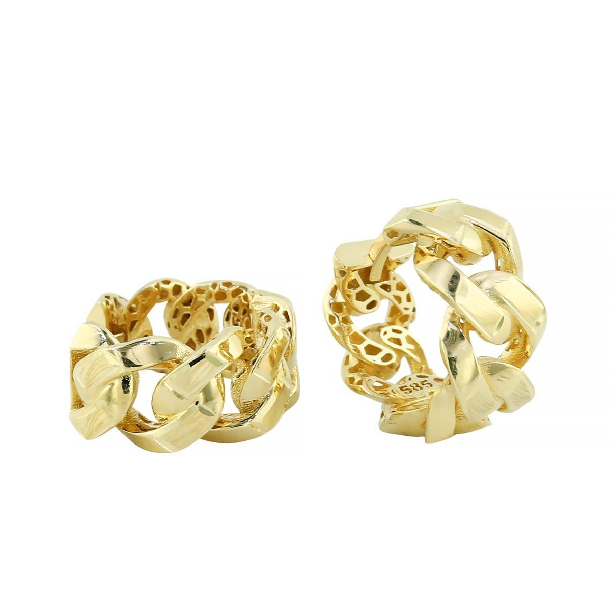 14 Ayar Altın Tasarım Küpe  -  0205250