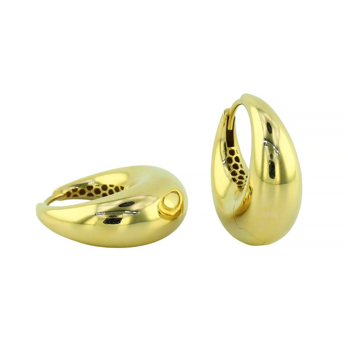 14 Ayar Altın Tasarım Küpe  -  0208256