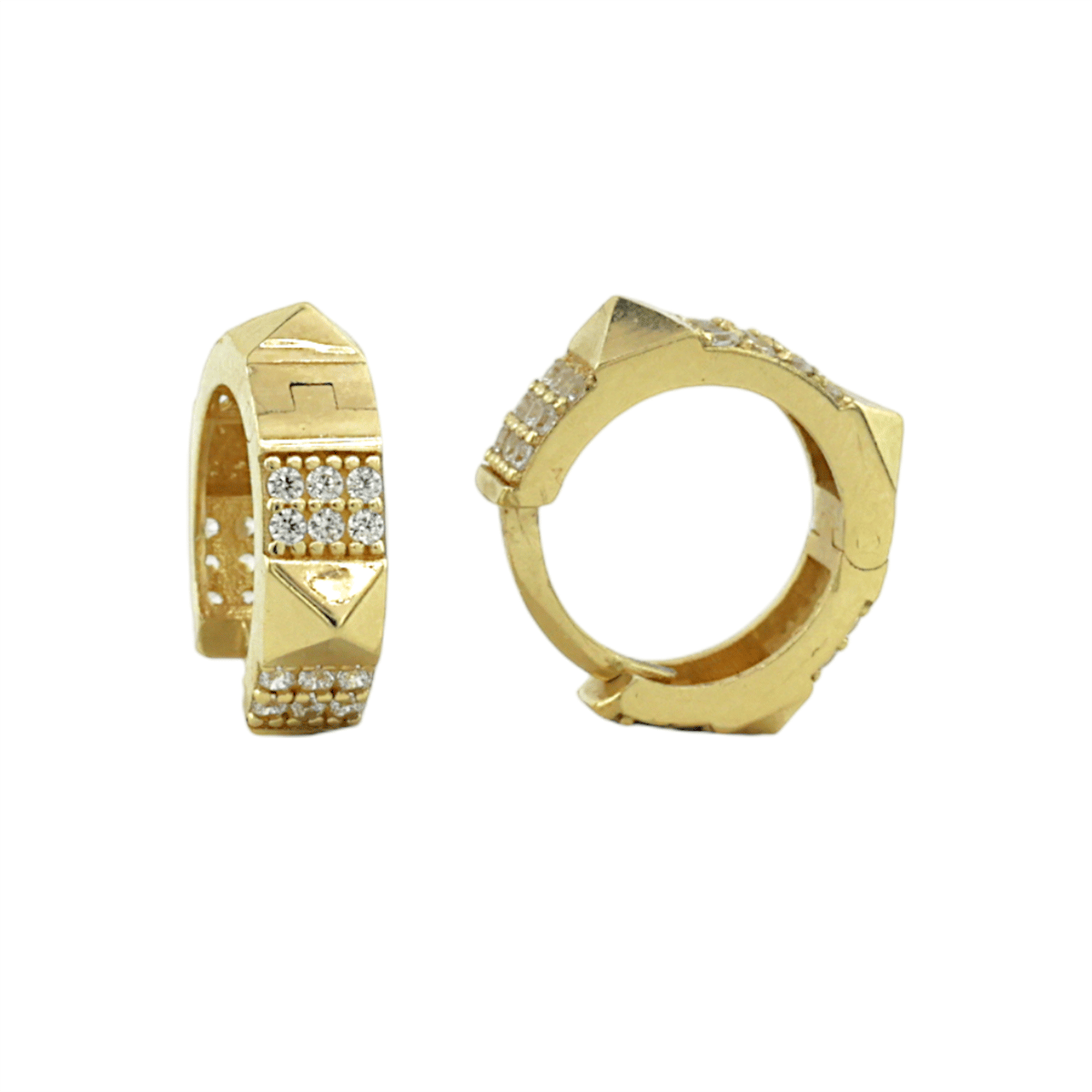 14 Ayar Altın Tasarım Küpe  -  K218348