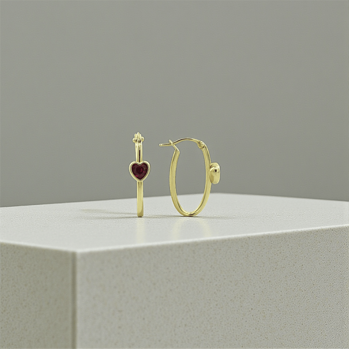 14 Ayar Altın Tasarım Küpe  -  K219299