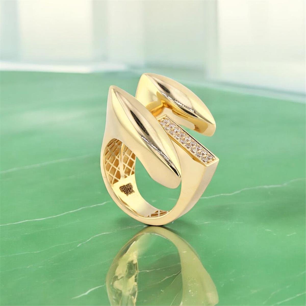 14 Ayar Altın Tasarım Yüzük  -  0188551