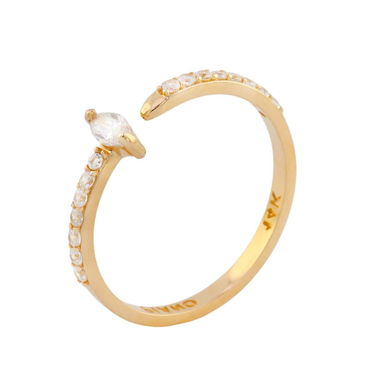 14 Ayar Altın Tasarım Yüzük  -  0188739