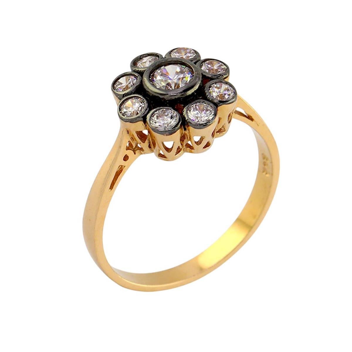 14 Ayar Altın Tasarım Yüzük  -  0190843